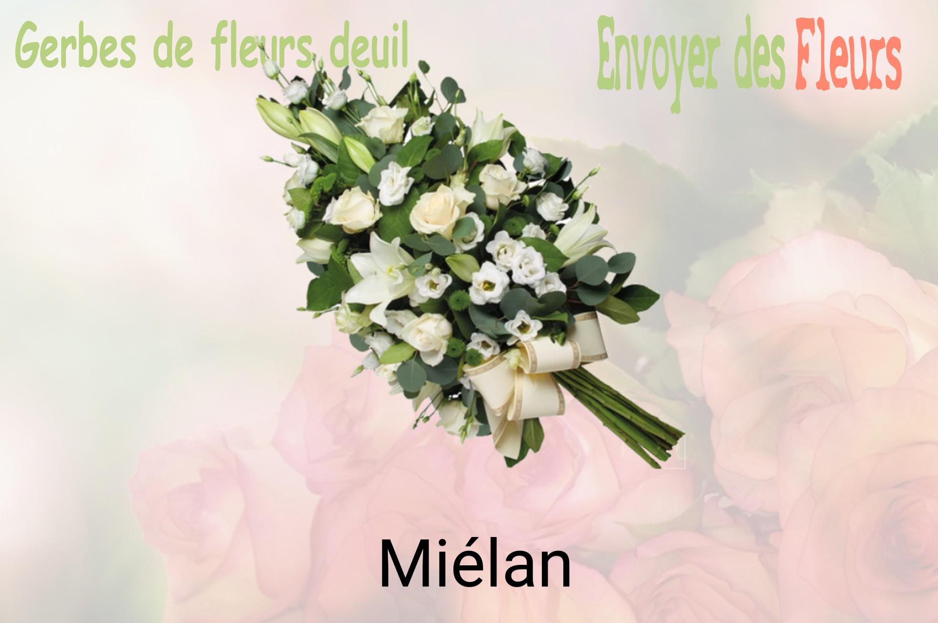 Gerbe de fleurs de deuil livrée à Miélan
